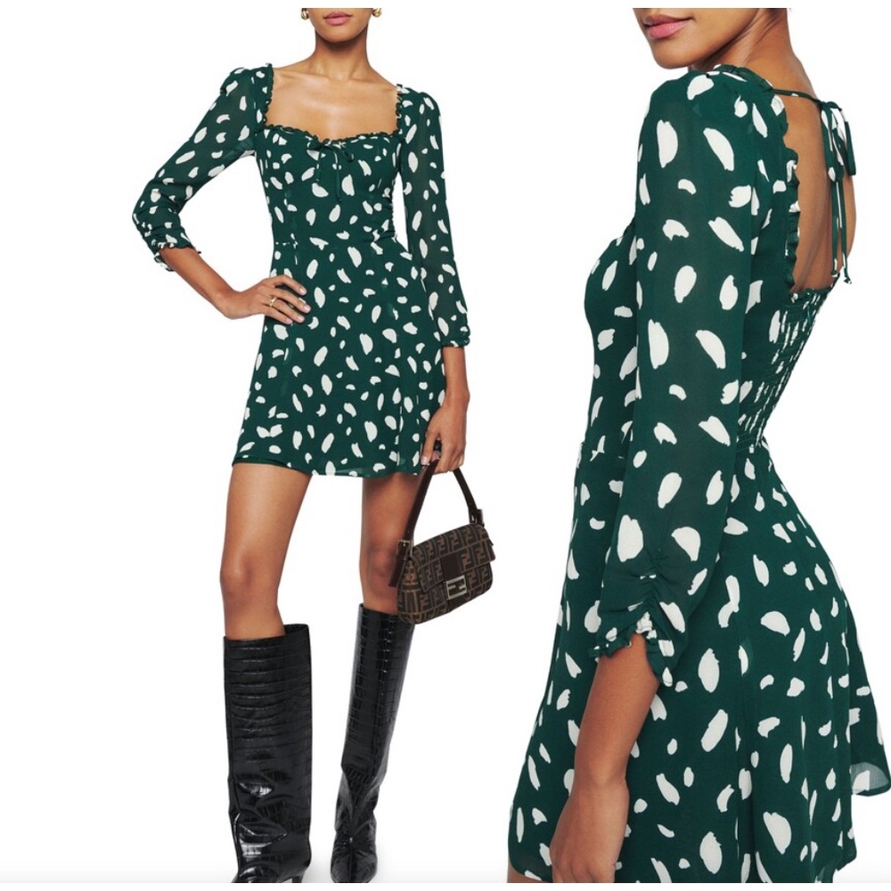 Reformation Remi Floral Long Sleeve Minidress Size 8